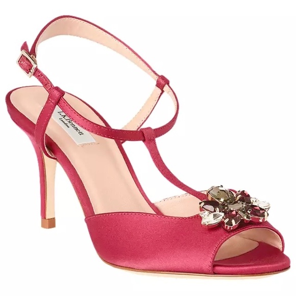 LK Bennett Shoes - L.K.Bennett Yvette Red Embellished Stiletto Sandal